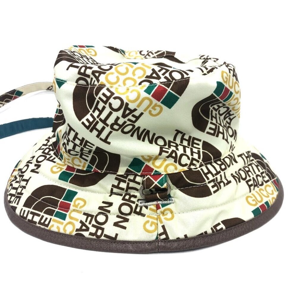 GUCCI 652942 Reversible logo THE NORTH FACE collaboration Bucket hat Unused - Picture 12 of 14